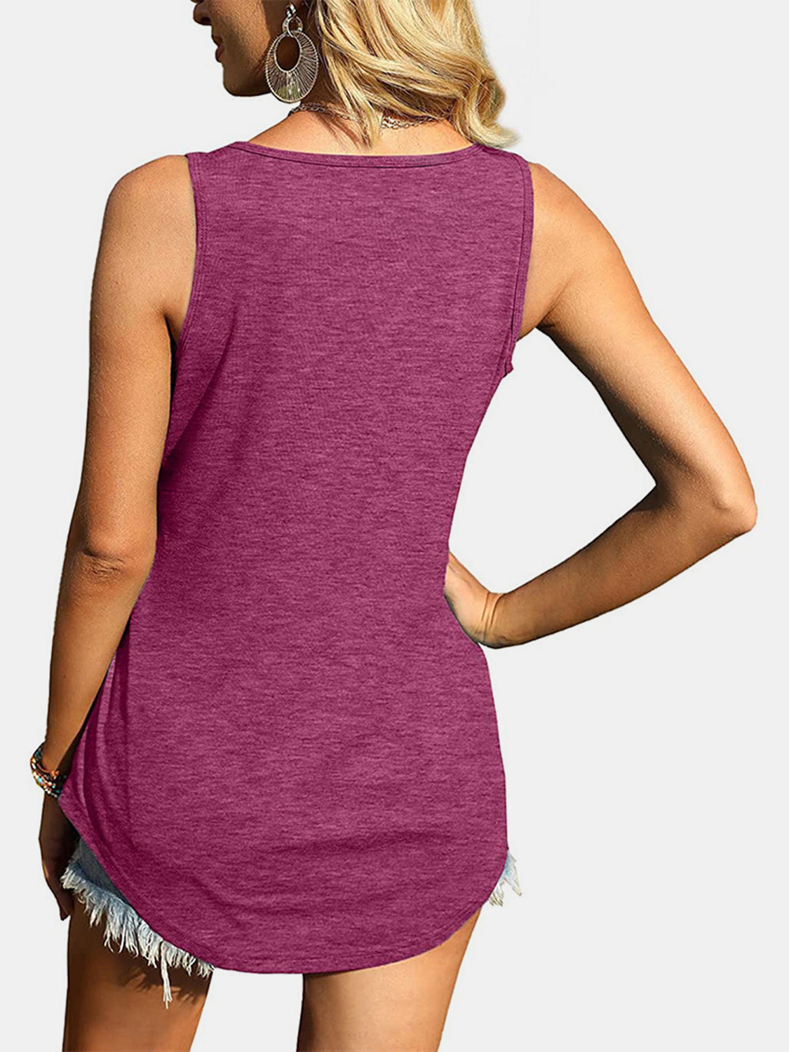 Heathered Square Neck Tank